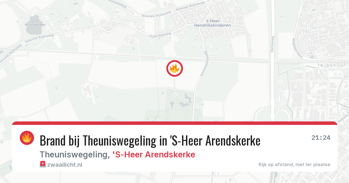 Brand bij Theuniswegeling in 'S-Heer Arendskerke — 8 aug 2026