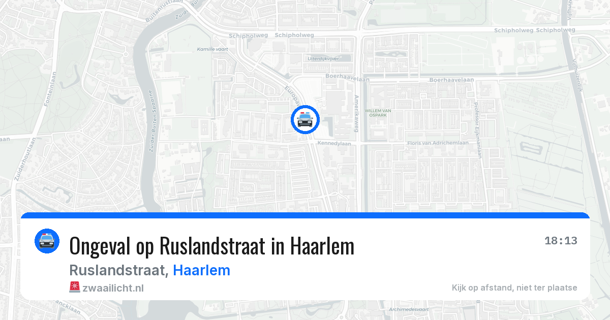 Ongeval op Ruslandstraat in Haarlem — 4 mei 2026