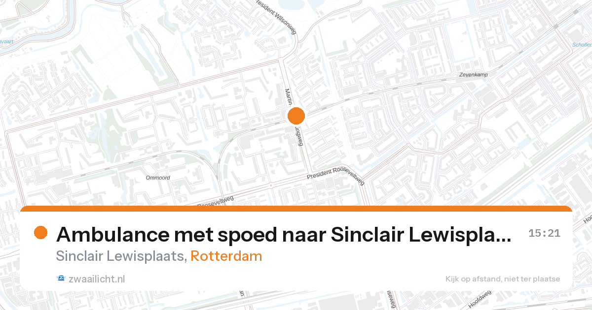 Ambulance met spoed naar Sinclair Lewisplaats in Rotterdam — 27 aug 2026