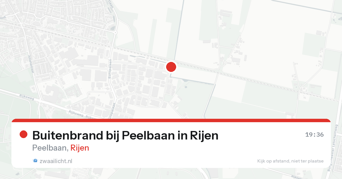 Buitenbrand bij Peelbaan in Rijen — 16 aug 2026