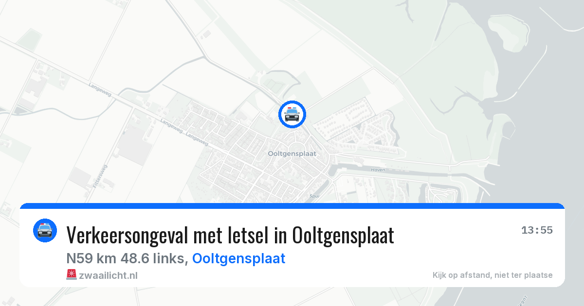 Verkeersongeval met letsel in Ooltgensplaat — 8 aug 2026