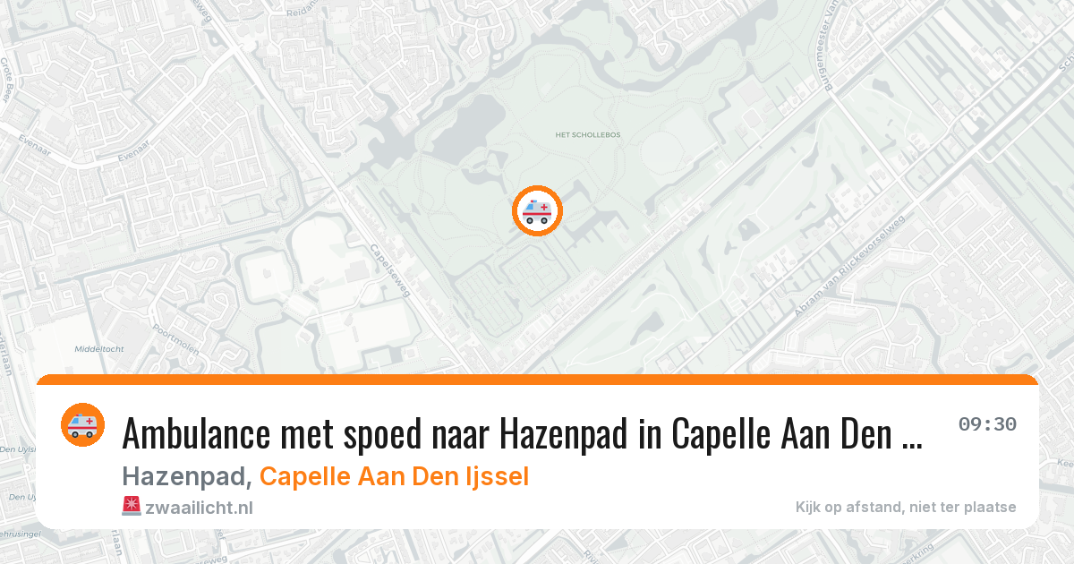 Ambulance met spoed naar Hazenpad in Capelle Aan Den Ijssel — 2 aug 2026