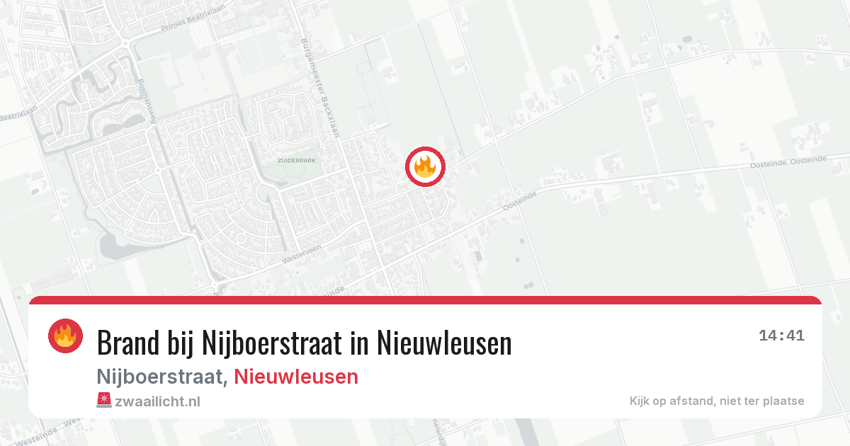 Brand bij Nijboerstraat in Nieuwleusen — 28 jul 2026