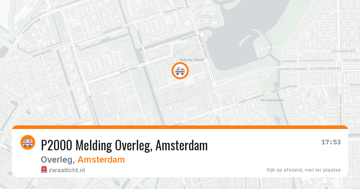 P2000 Melding Overleg, Amsterdam — 11 aug 2026