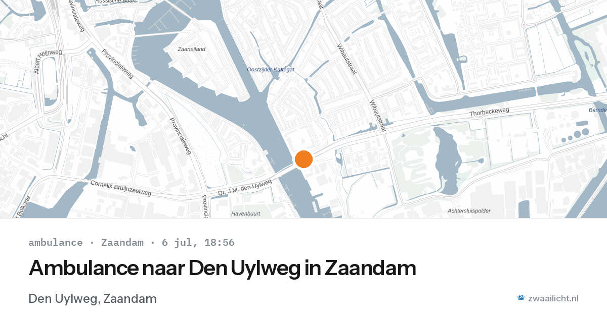 Ambulance naar Den Uylweg in Zaandam — 6 jul 2026