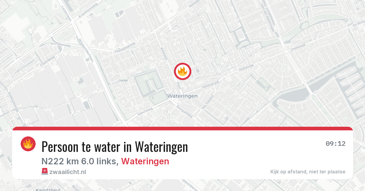 Persoon te water in Wateringen — 25 apr 2026