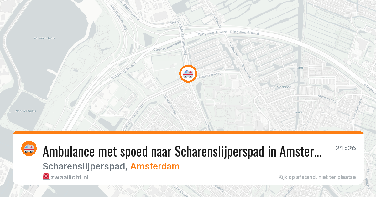 Ambulance met spoed naar Scharenslijperspad in Amsterdam — 13 jun 2026
