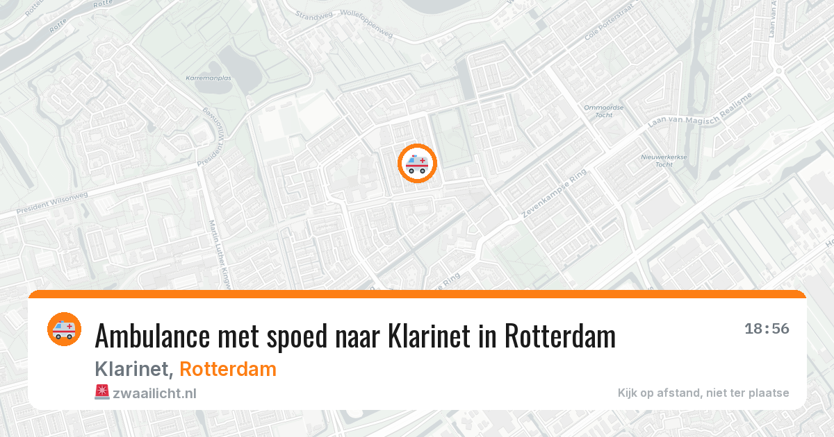 Ambulance met spoed naar Klarinet in Rotterdam — 20 mrt 2026