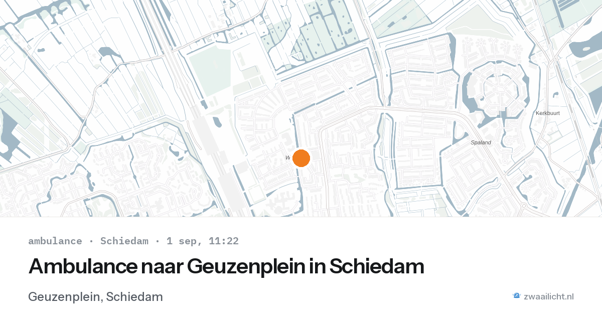 Ambulance naar Geuzenplein in Schiedam — 1 sep 2026