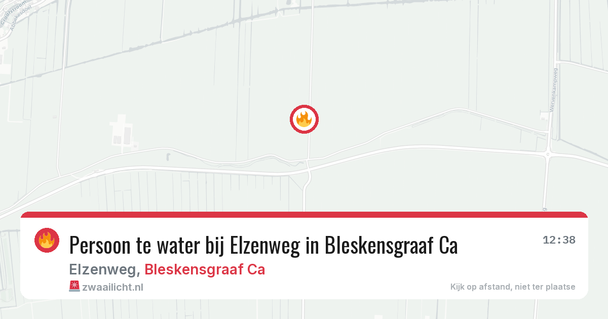 Persoon te water bij Elzenweg in Bleskensgraaf Ca — 2 aug 2026
