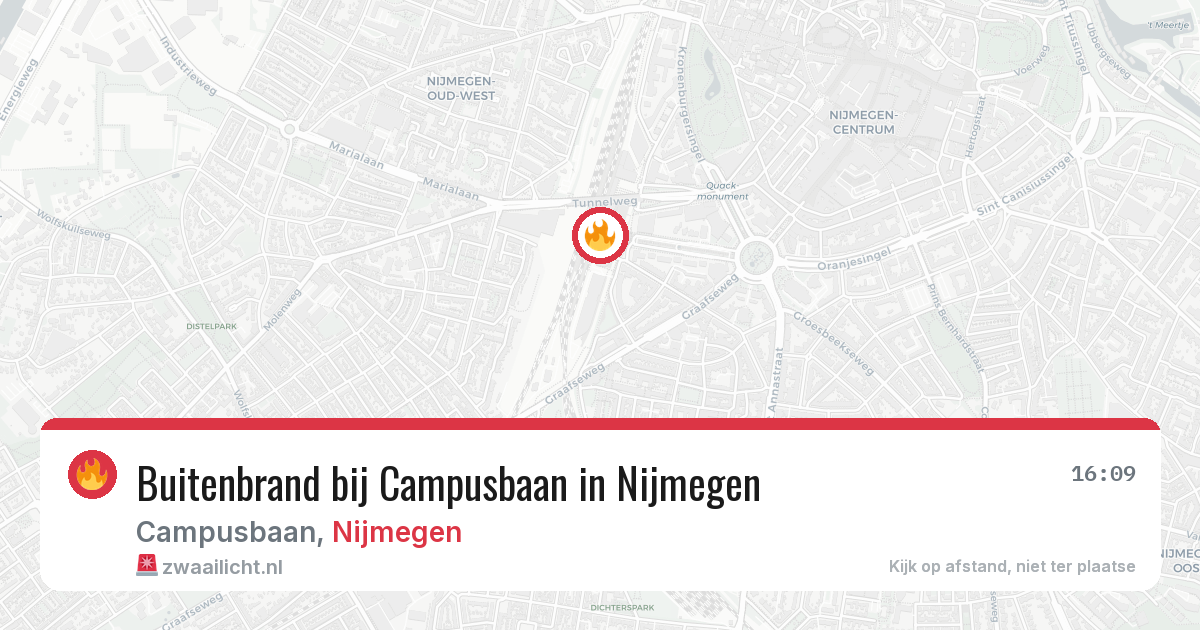 Buitenbrand bij Campusbaan in Nijmegen — 28 jul 2026