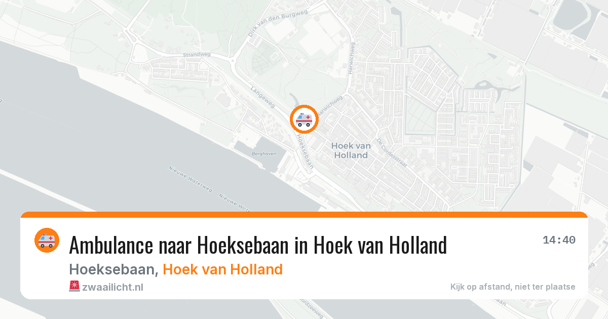 Ambulance naar Hoeksebaan in Hoek van Holland — 10 mei 2026
