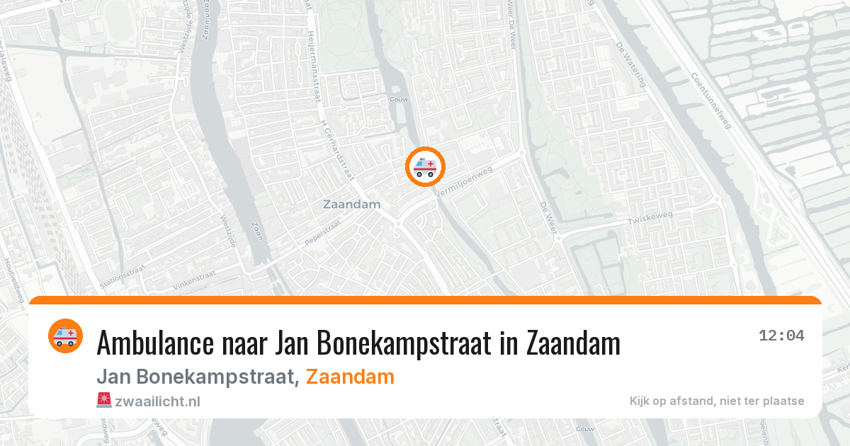 Ambulance naar Jan Bonekampstraat in Zaandam — 20 apr 2026