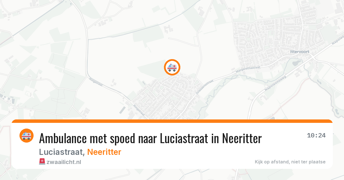 Ambulance met spoed naar Luciastraat in Neeritter — 16 jun 2026