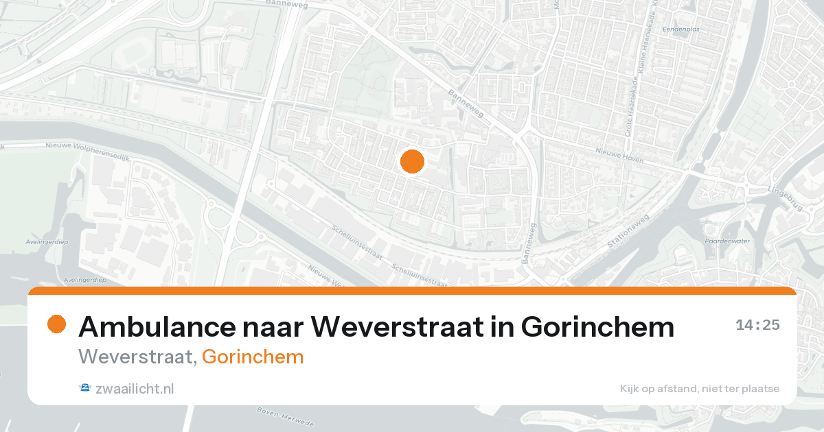 Ambulance naar Weverstraat in Gorinchem — 19 aug 2026
