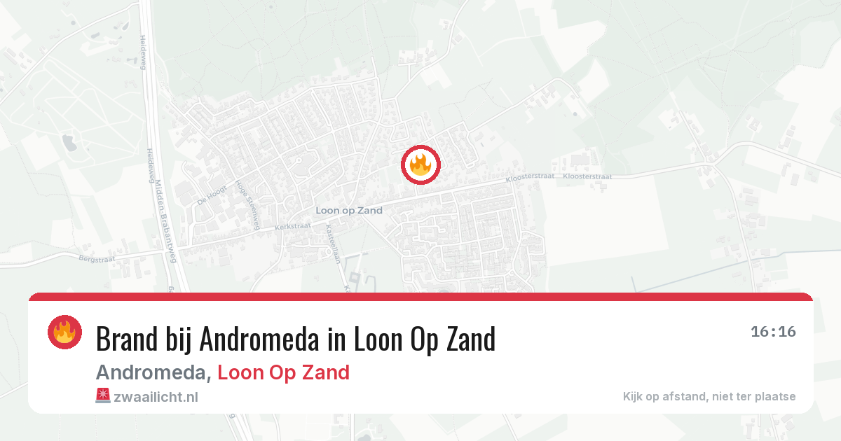 Brand bij Andromeda in Loon Op Zand — 1 jun 2026