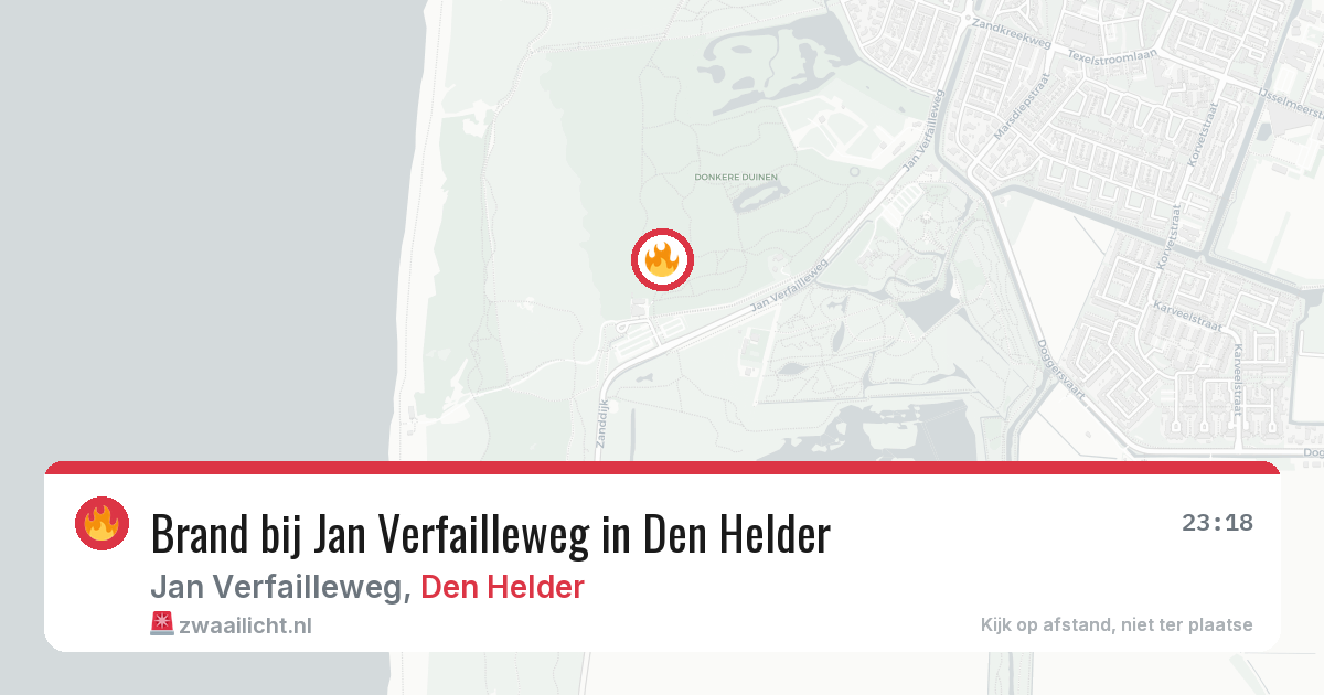 Brand bij Jan Verfailleweg in Den Helder — 8 mei 2026