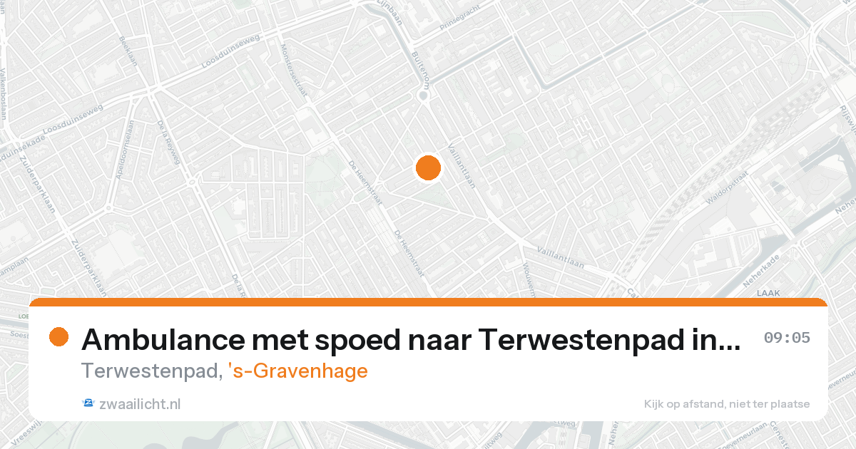 Ambulance met spoed naar Terwestenpad in 's-Gravenhage — 25 aug 2026