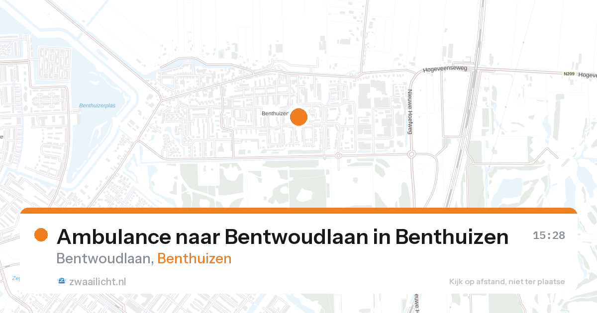 Ambulance naar Bentwoudlaan in Benthuizen — 27 aug 2026