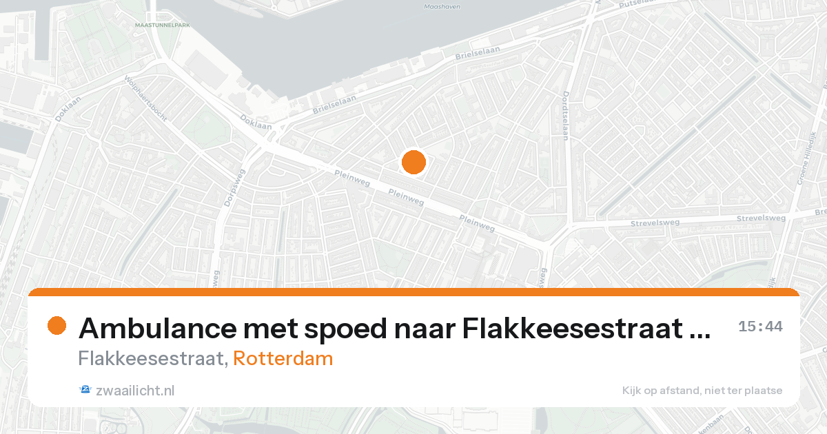 Ambulance met spoed naar Flakkeesestraat in Rotterdam — 12 jul 2026