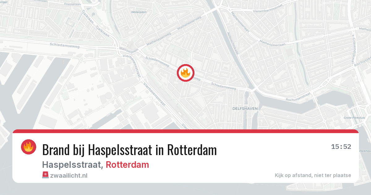 Brand bij Haspelsstraat in Rotterdam — 7 jul 2026