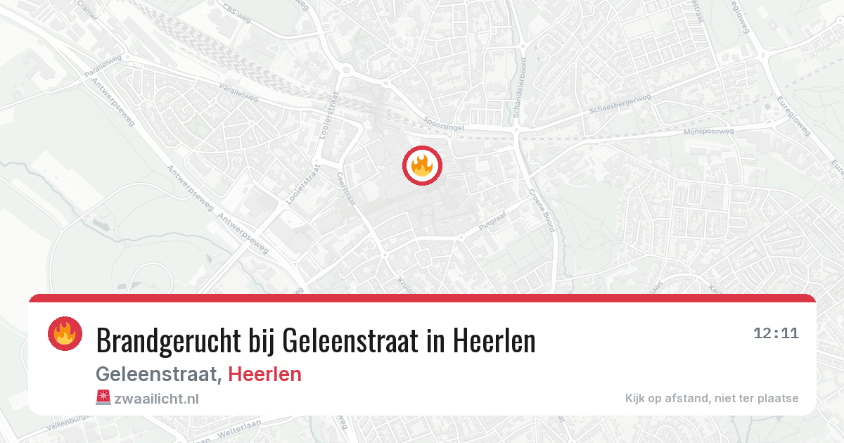 Brandgerucht bij Geleenstraat in Heerlen — 22 apr 2026