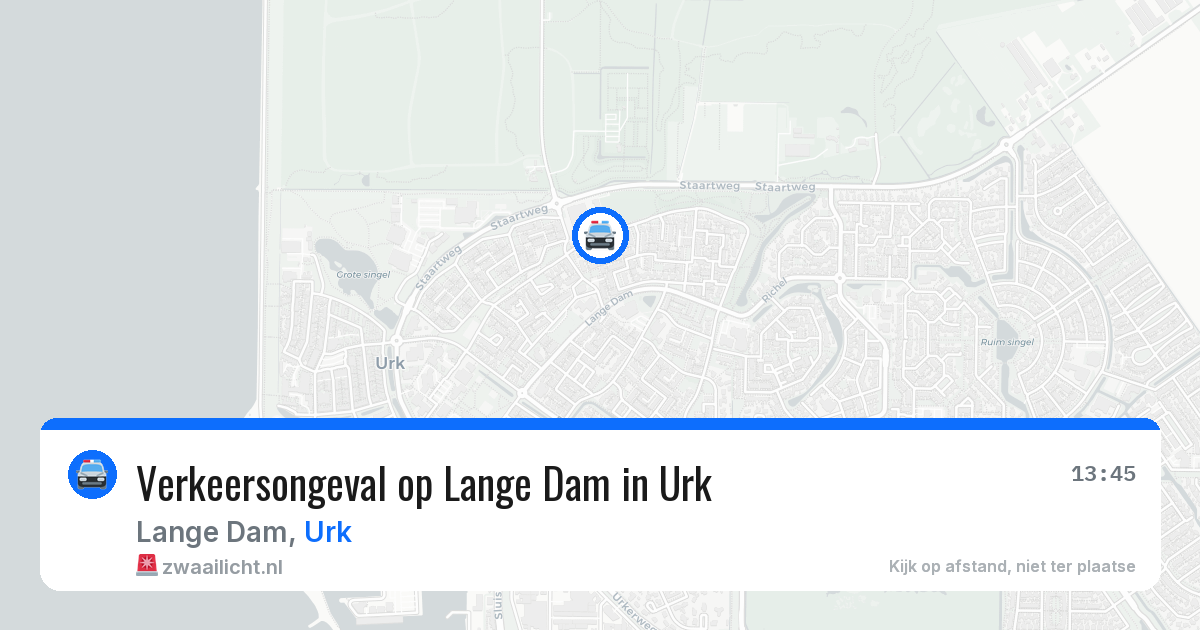 Verkeersongeval op Lange Dam in Urk — 22 jan 2026