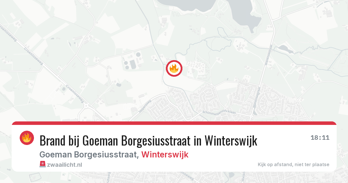 Brand bij Goeman Borgesiusstraat in Winterswijk — 20 jun 2026