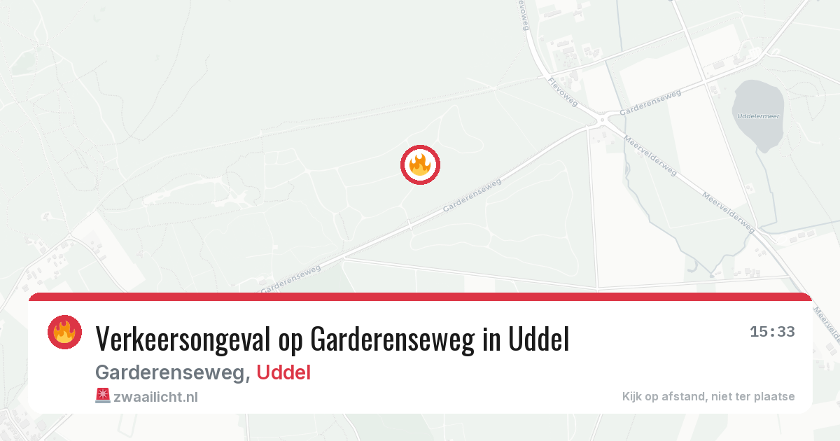 Verkeersongeval op Garderenseweg in Uddel — 24 mrt 2026