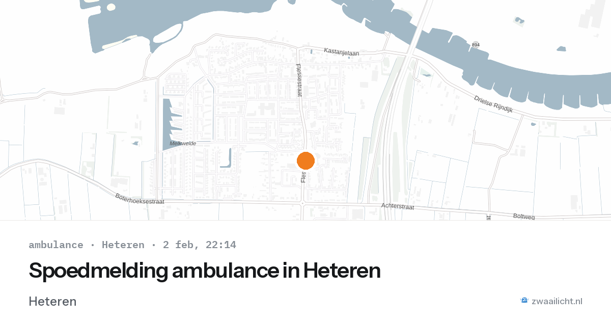 Spoedmelding ambulance in Heteren — 2 feb 2026