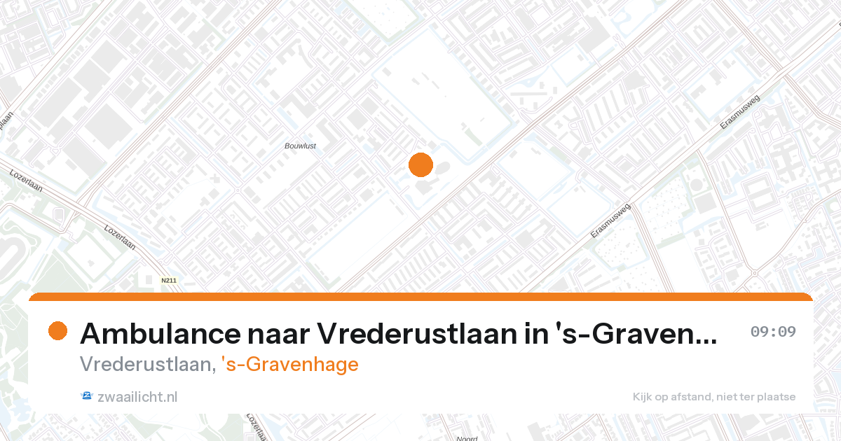 Ambulance naar Vrederustlaan in 's-Gravenhage — 28 aug 2026