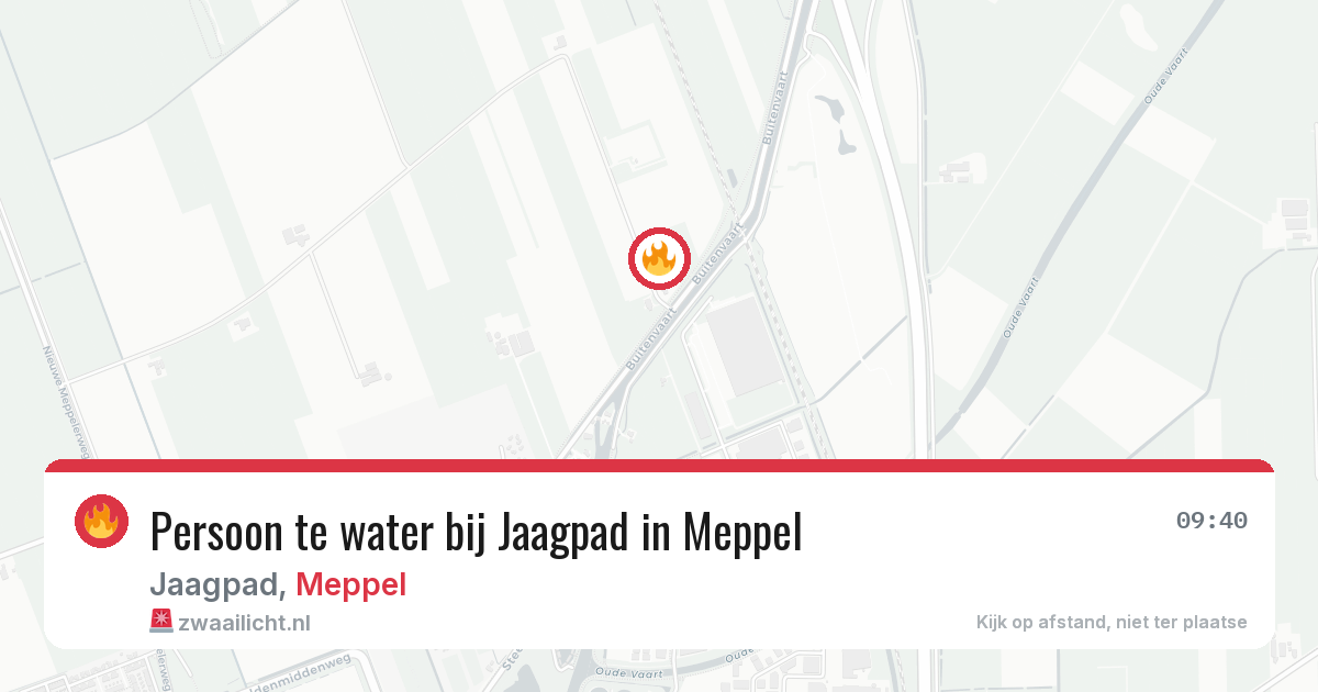 Persoon te water bij Jaagpad in Meppel — 13 mei 2026