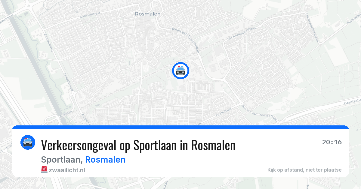 Verkeersongeval op Sportlaan in Rosmalen — 9 feb 2026