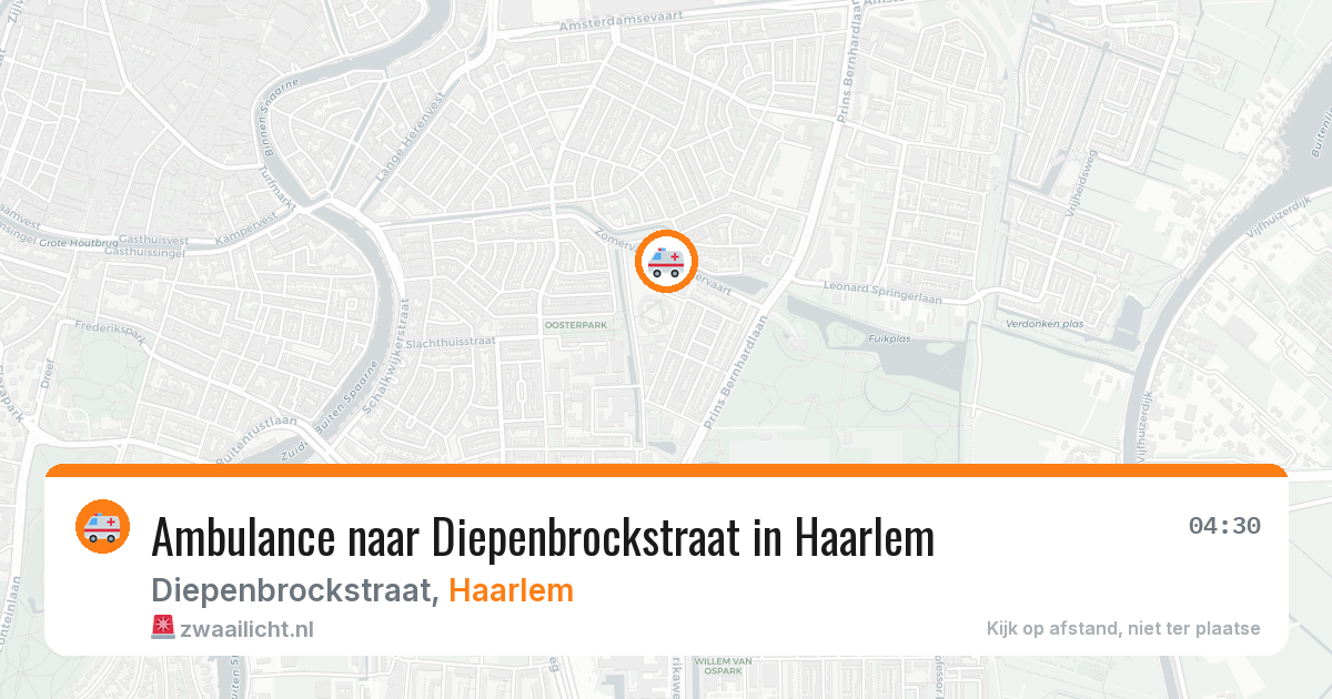 Ambulance naar Diepenbrockstraat in Haarlem — 11 aug 2026
