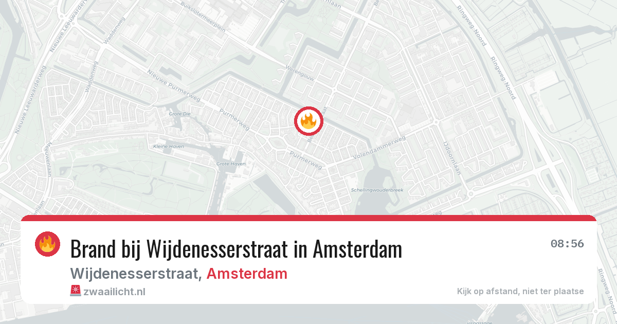 Brand bij Wijdenesserstraat in Amsterdam — 23 jun 2026