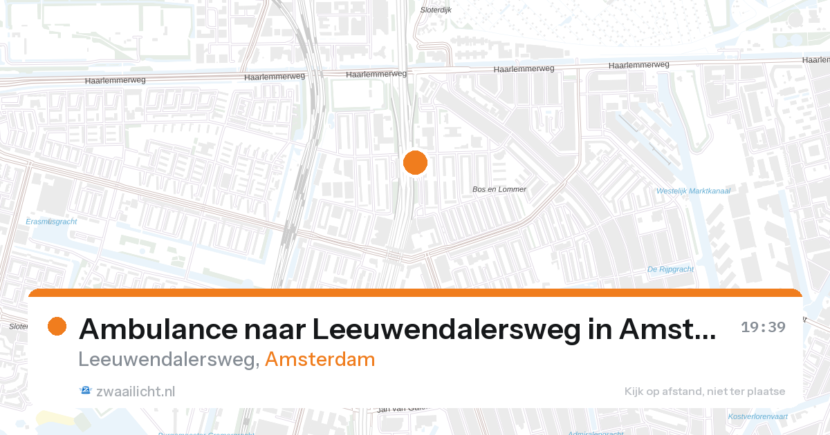 Ambulance naar Leeuwendalersweg in Amsterdam — 22 jun 2026
