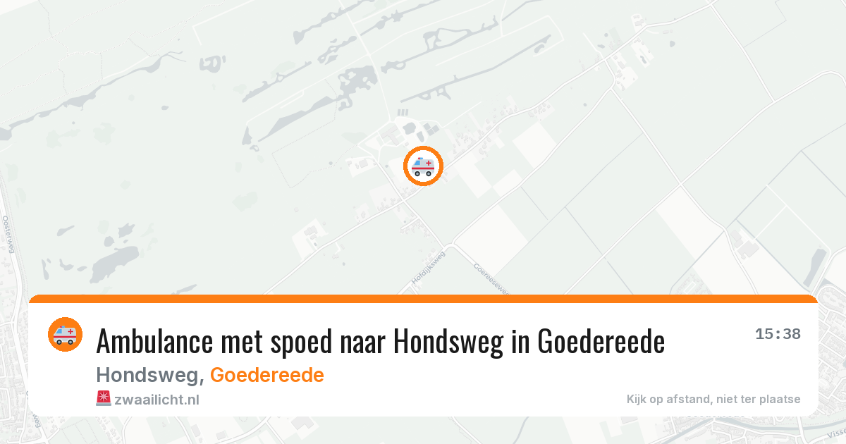 Ambulance met spoed naar Hondsweg in Goedereede — 6 aug 2026