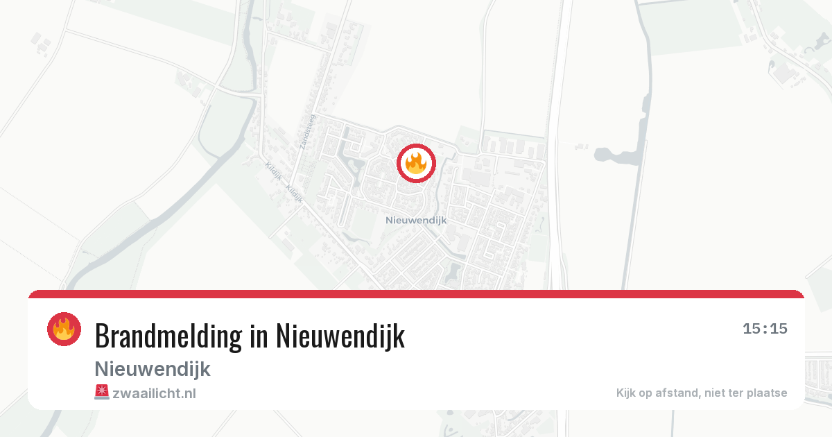 Brandmelding in Nieuwendijk — 8 aug 2026
