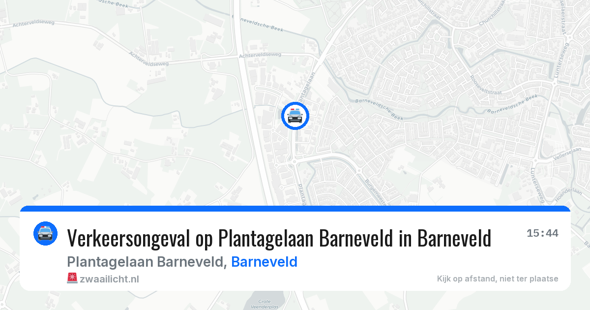 Verkeersongeval op Plantagelaan Barneveld in Barneveld — 30 mrt 2026