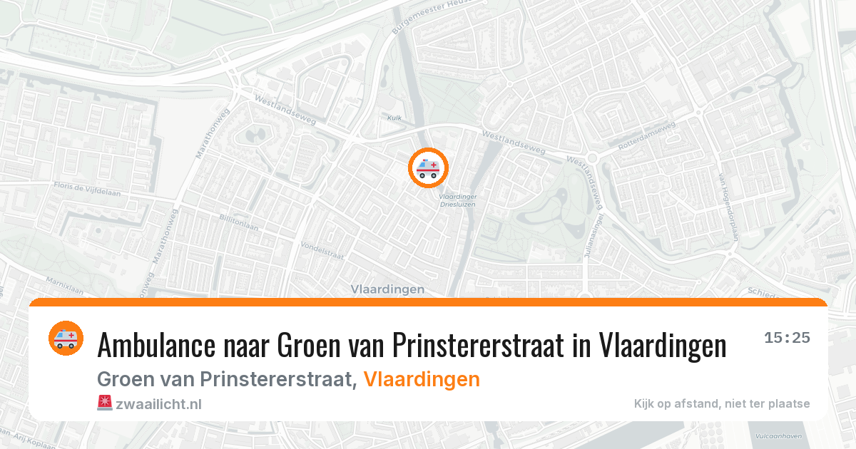 Ambulance naar Groen van Prinstererstraat in Vlaardingen — 8 apr 2026