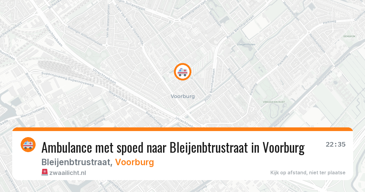 Ambulance met spoed naar Bleijenbtrustraat in Voorburg — 21 apr 2026