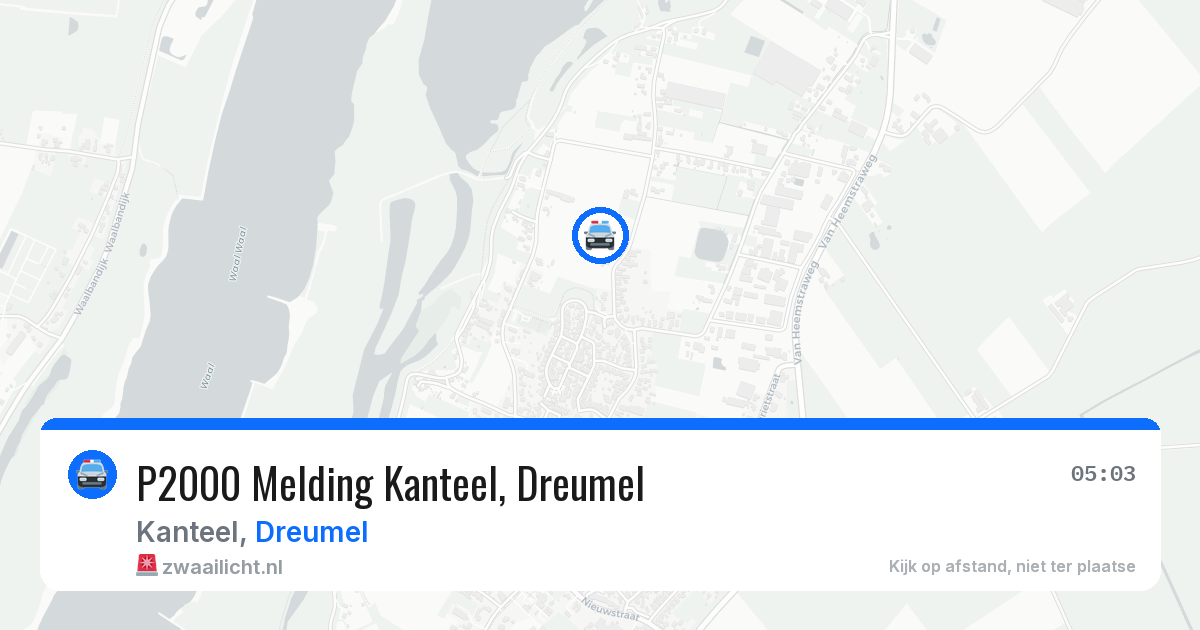 P2000 Melding Kanteel, Dreumel — 23 jan 2026