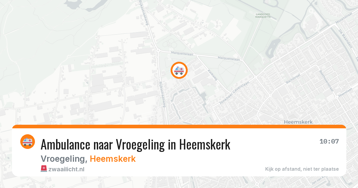Ambulance naar Vroegeling in Heemskerk — 13 aug 2026