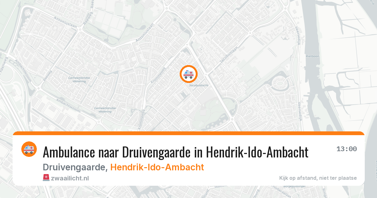 Ambulance naar Druivengaarde in Hendrik-Ido-Ambacht — 1 jul 2026