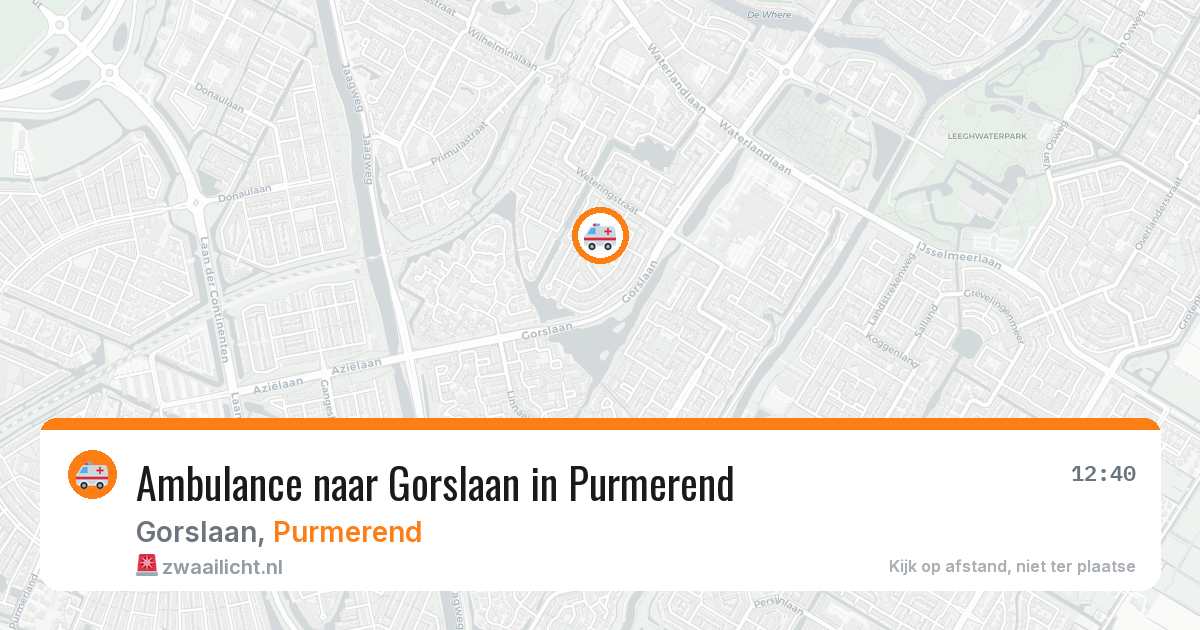 Ambulance naar Gorslaan in Purmerend — 6 apr 2026