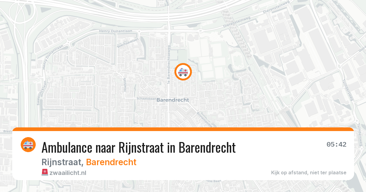 Ambulance naar Rijnstraat in Barendrecht — 2 jul 2026