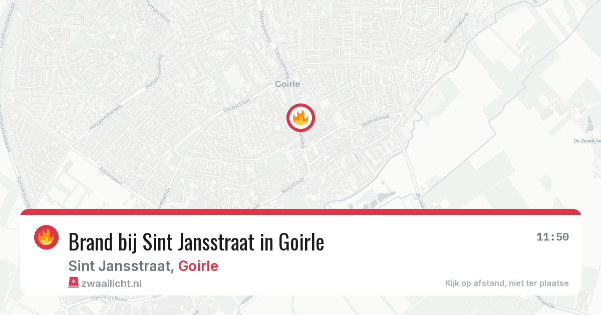 Brand bij Sint Jansstraat in Goirle — 5 jul 2026