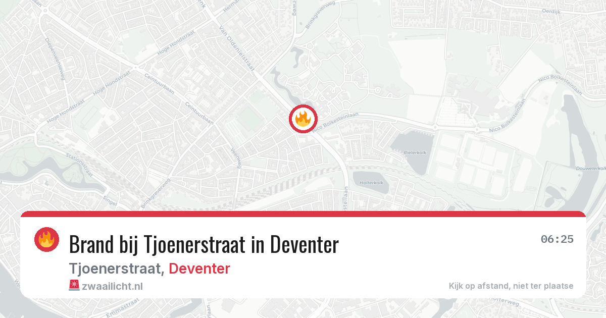 Brand bij Tjoenerstraat in Deventer — 1 aug 2026