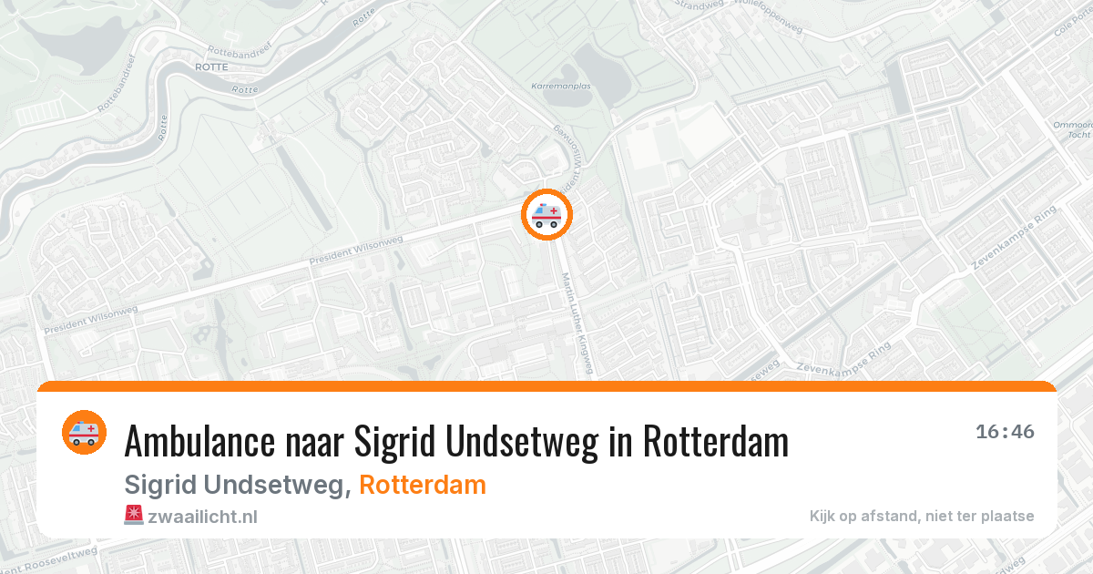 Ambulance naar Sigrid Undsetweg in Rotterdam — 19 jul 2026