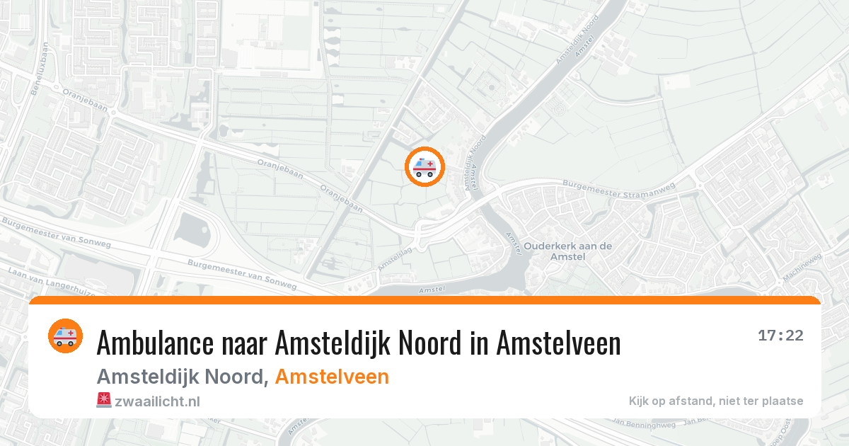 Ambulance naar Amsteldijk Noord in Amstelveen — 1 aug 2026